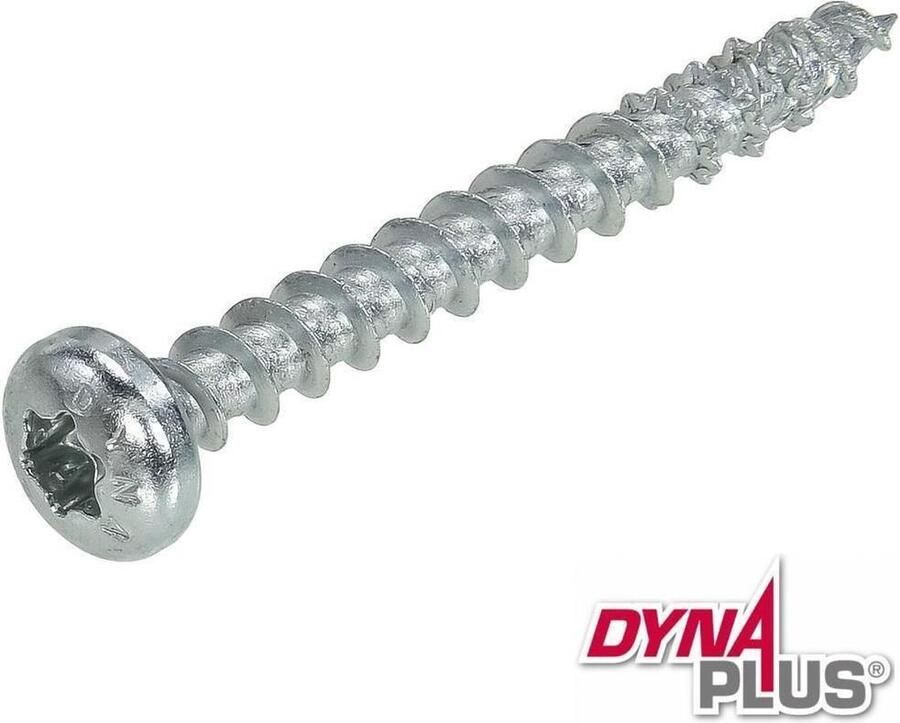 Dynaplus schroeven verzinkt TORX TX-20 cilinderkop 4 x 25 mm 200 stuks