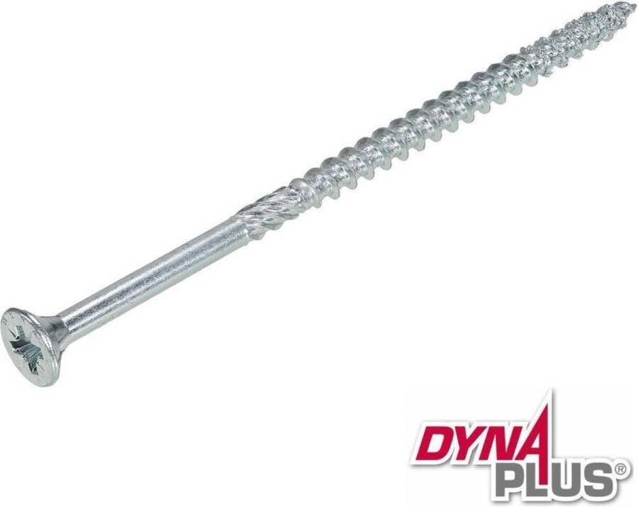 Dynaplus schroeven verzinkt Pozidrive PZ-3 platverzonken kop 6 x 140 mm 100 stuks