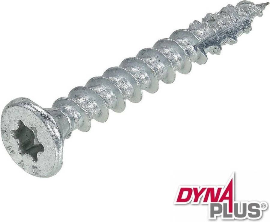 Dynaplus schroeven verzinkt TORX TX-30 platverzonken kop 6 x 45 mm 100 stuks