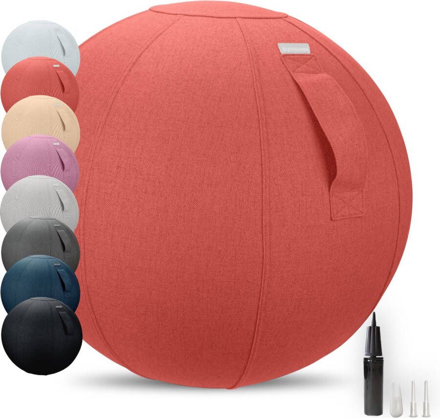 Dynaseat – Ergonomische Zitbal voor Kantoor en Thuis – Incl pomp – Rood Oranje 65 cm
