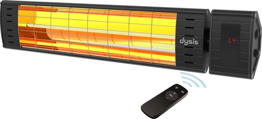 Dysis Infrarood Terrasverwarmer Infraroodstraler met Afstandsbediening 2300W 4 Warmtestanden IP65 Stof- en Regendicht voor Binnen en Buiten Elektrische Kachel voor Terras Beige