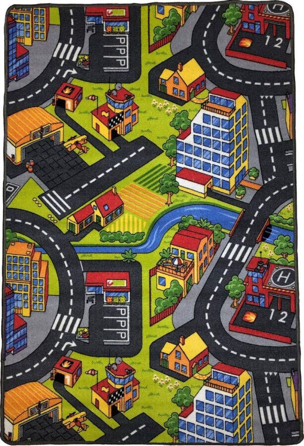 Dywanik Speelkleed Verkeerskleed speeltapijt Stratentapijt Smart City 100 x 150 cm Design 11