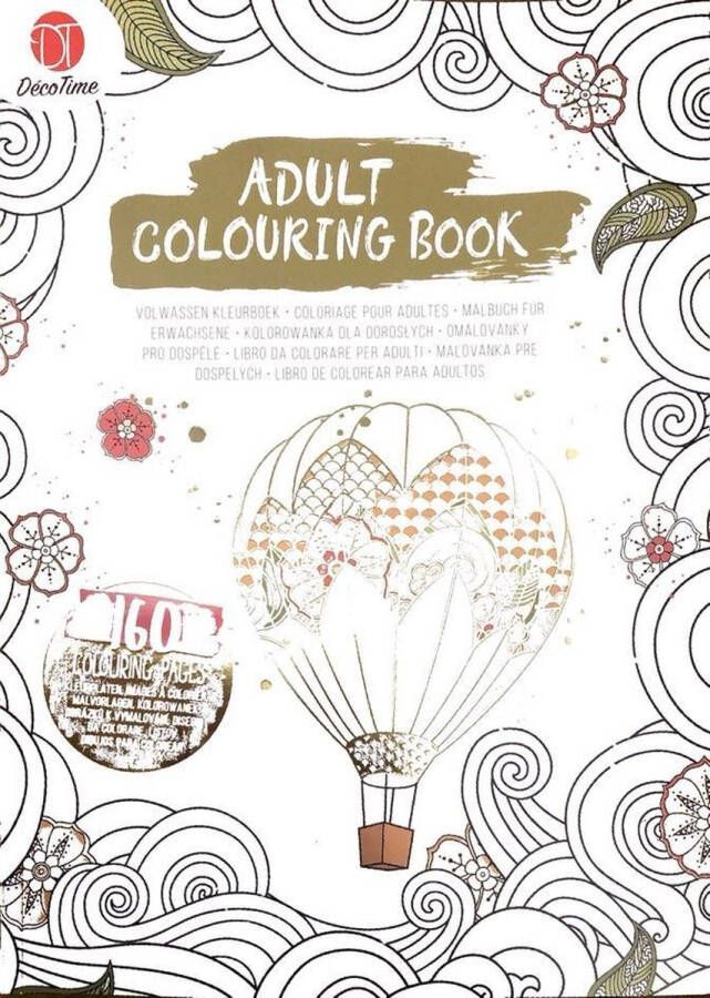 E&M Accessoire Volwassenen kleurboek 200 pagina's kleurplaten