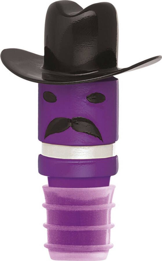 E-my flessenkurk hoeden Sir Cowboy paars zwart