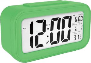 E-nest Digitale wekker – Alarmklok – Inclusief temperatuurmeter – Met snooze en verlichtingsfunctie – Groen