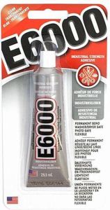 E6000 Medium Viscosity Clear 29 5 ml ca 39 gram per tube. [ TEXTIELLIJM ]
