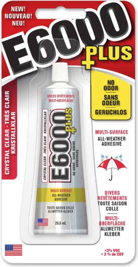 E6000 Plus Multi-surface Lijm Alleslijm Hobbylijm Transparante Lijm tube 26 6ml