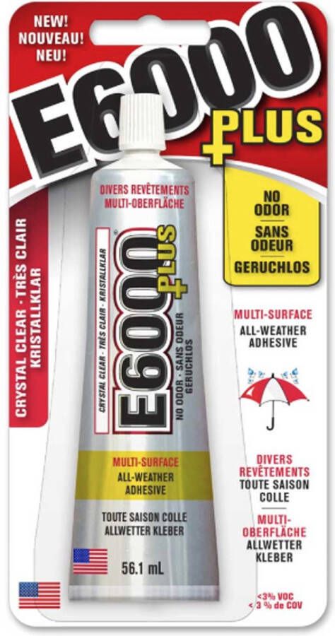 E6000 Plus Multi-surface Lijm Alleslijm Hobbylijm Transparante Lijm tube 56.1ml