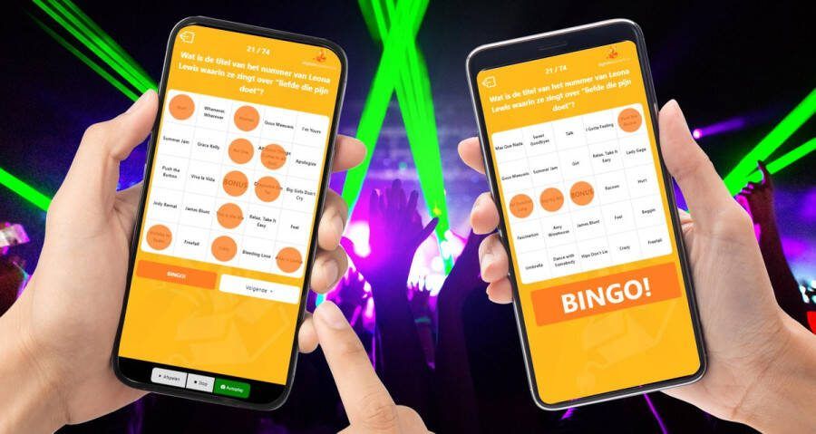 00's Party Music Bingo Muziek Bingo Digitale Spellenbox