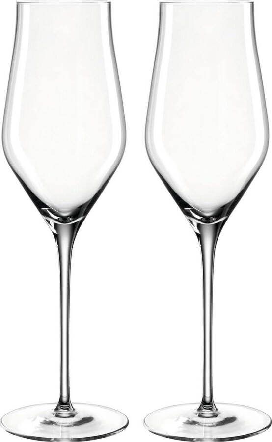 066418 champagneglazen set van 2 vaatwasmachinebestendig Prosecco-kelk champagneglas getrokken steel schuimwijnglazen 340 ml