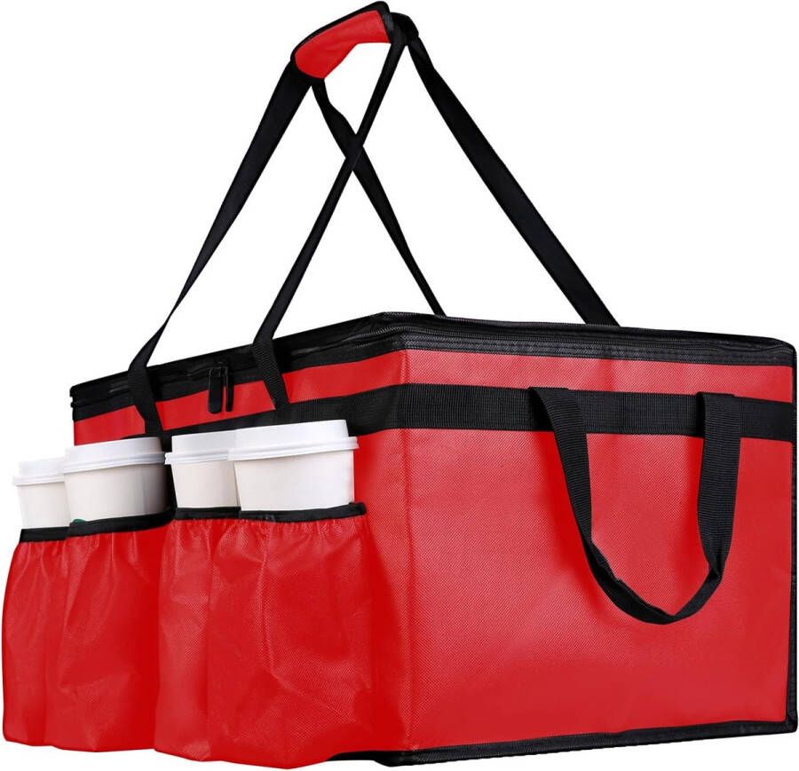 1 herbruikbaar voor gekoelde en geïsoleerde levensmiddelen ideaal voor boodschappen (zwart) Geïsoleerde koeltas