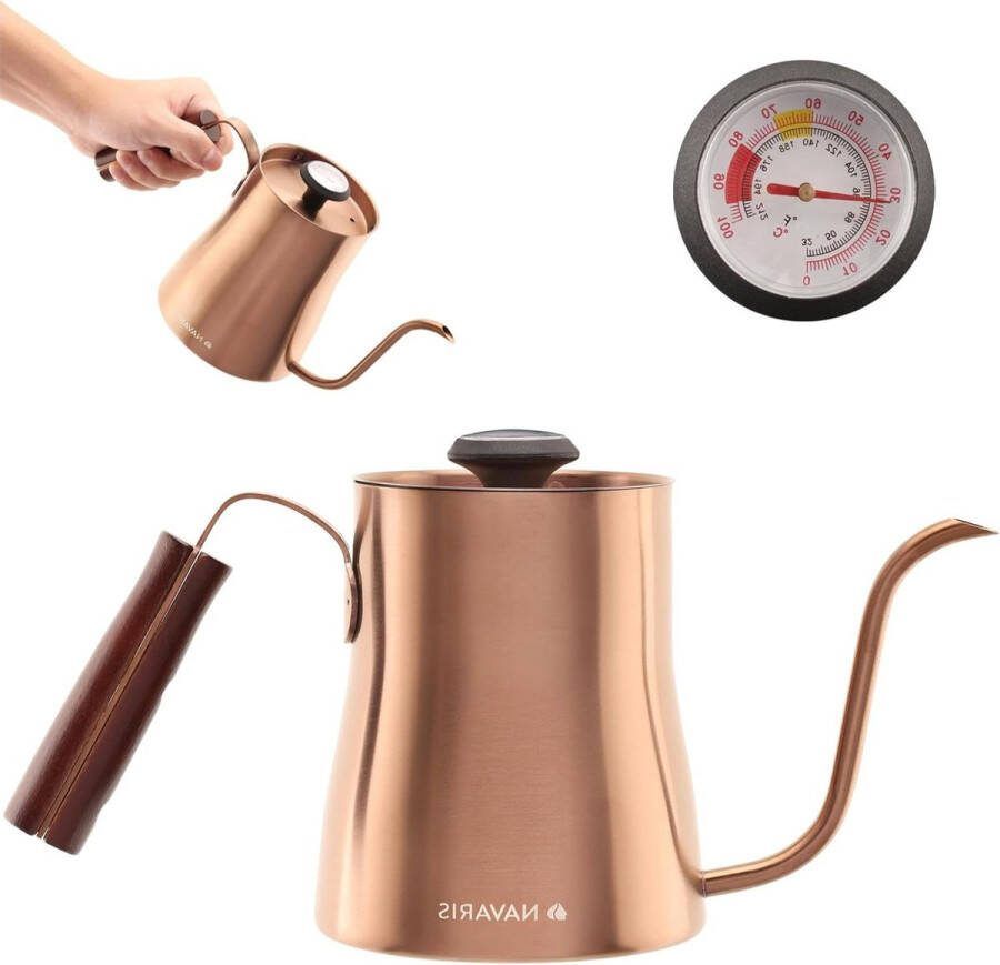 1 Liter Gooseneck Kettle met Thermometer voor Pour Over Coffee