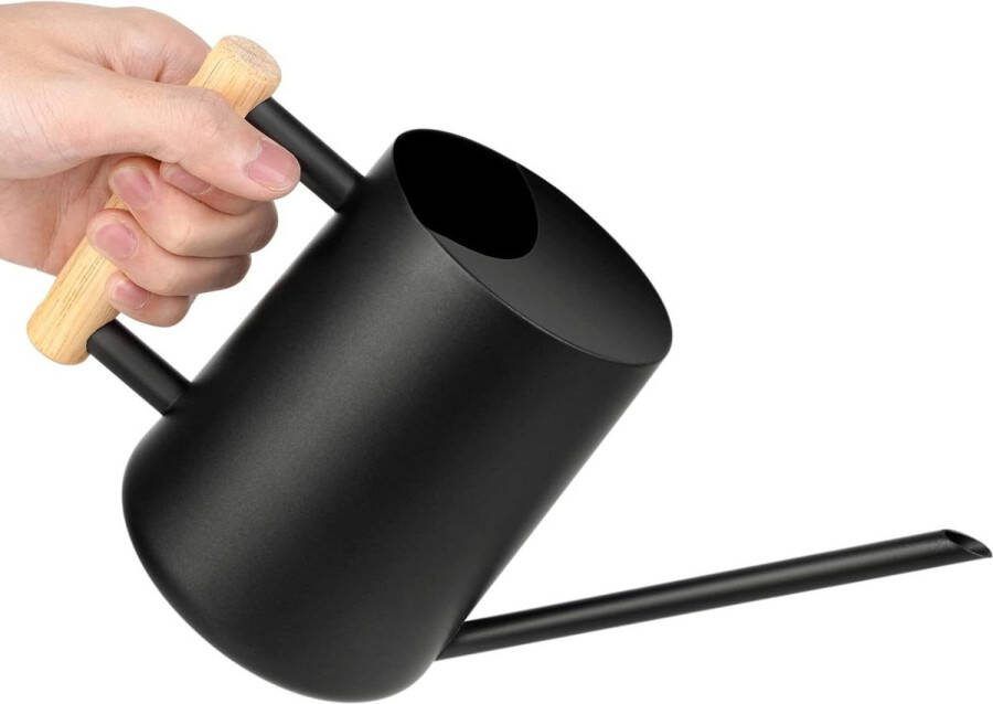 1 liter roestvrij stalen gieter voor kamerplanten met lange uitloop gieter voor vetplanten en bloemen comfortabele handgreep vintage design voor balkon kantoor en woonkamer