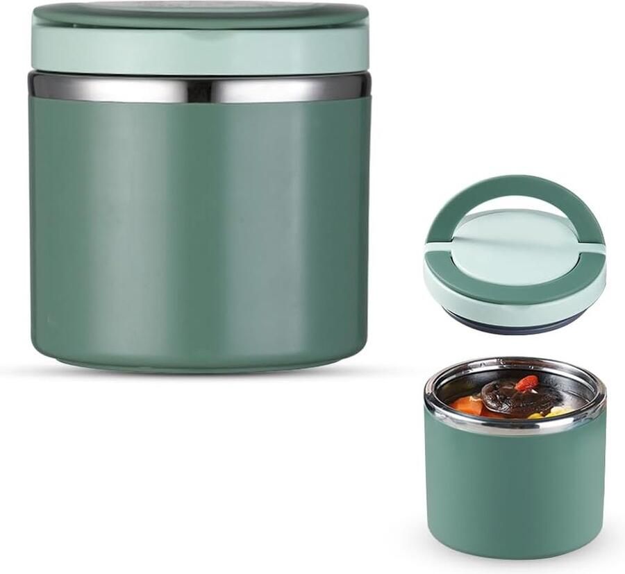 1 liter thermocontainer voor eten warmhouden container voedselcontainer isolatiecontainer met handvat lunchbox thermo voor eten maaltijden
