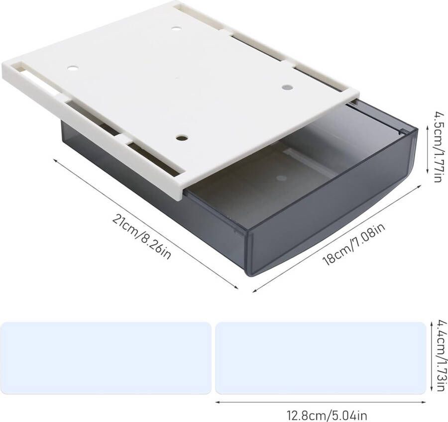 1 Pack Onder Bureau Lade Schuif Uit Grote en Kleine Stok Op Bureaulade Onder Bureauopslag Onder Bureau Organizer Verborgen Onder Tafellade Voor Thuiskantoor School Organisatie en Opslag