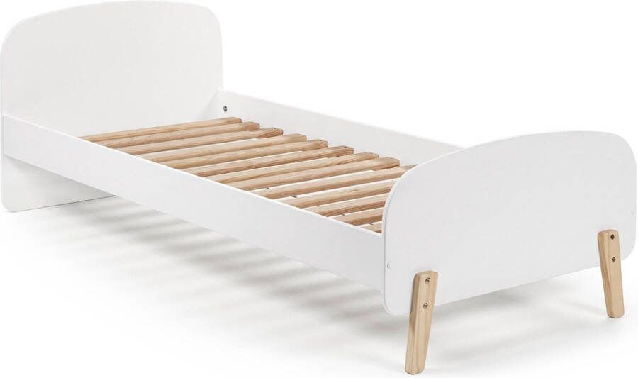 1-Persoonsbed Jill Wit MDF Grenenhout Hoogte 72 cm
