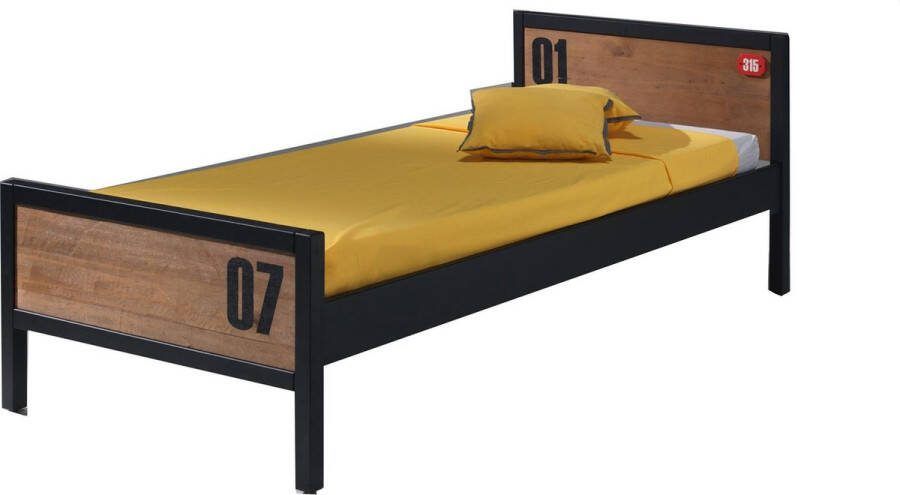 1-Persoonsbed Lucas Bruin Hoogte 75 cm