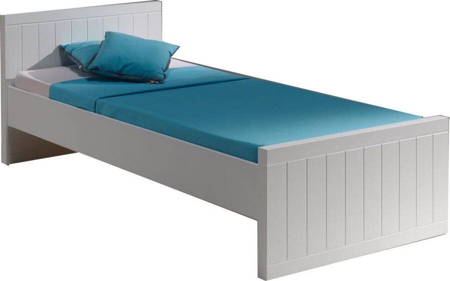 1-Persoonsbed Luuk Wit MDF Hoogte 76.5 cm