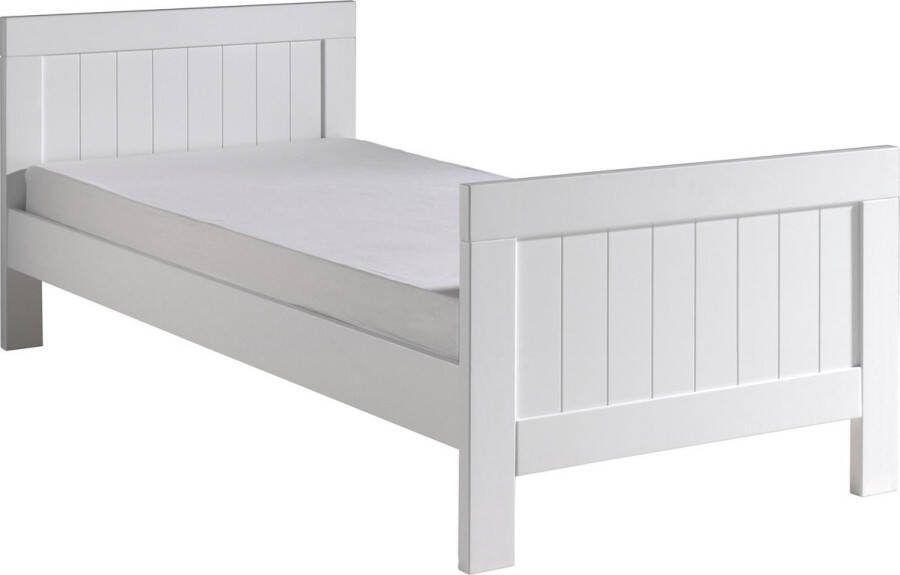 1-Persoonsbed Noa Wit MDF Grenenhout Hoogte 80 cm