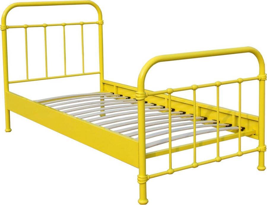 1-Persoonsbed Sam Geel Metaal Hoogte 112 cm