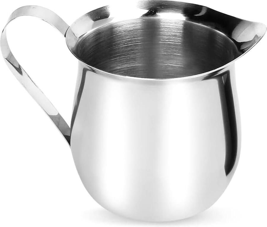1 st 150 ml roestvrij staal kleine klokvormige melkopschuimen kan creamer melkkan voor barista cappuccino espresso koffie (150ml)