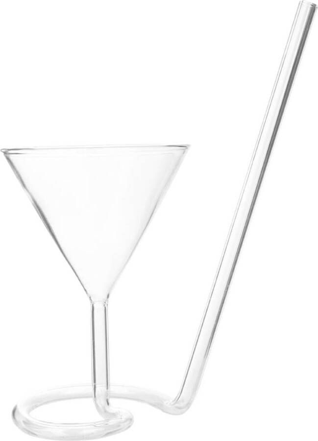 1 stuk cocktailglazen coctails glazen cocktailglas glas met rietje Martini glazen