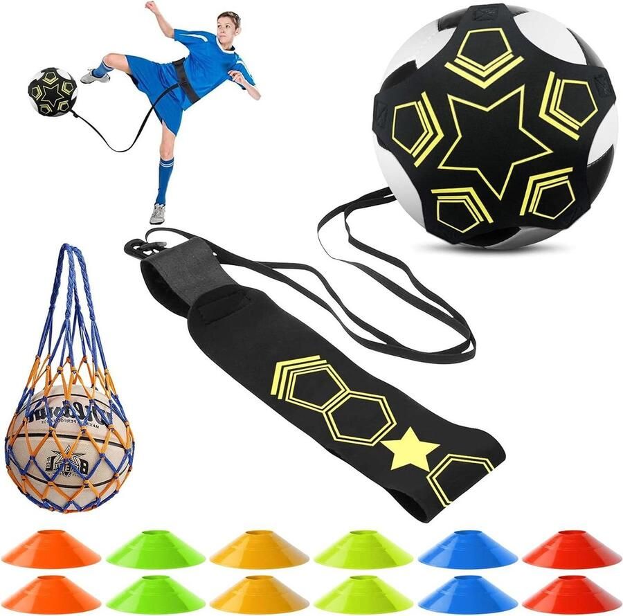 1 stuk voetbaltrainingsaccessoire met markeringshoedjes voor solo-training voetbal volleybal Voetalbal trainingsmateriaal