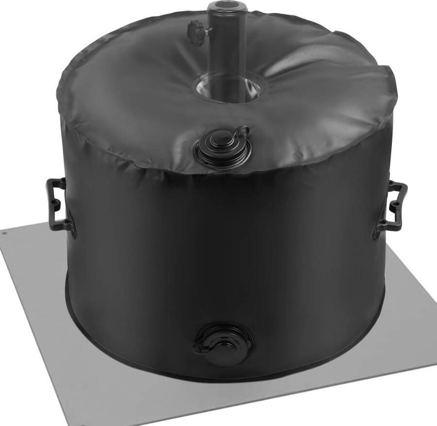 1 stuks paraplubasis gewichtszak voor maximaal 45 kg water met 2 handvatten en grote import en export parasolstandaard watervulbaar voor buitentuin gazon terras offsetstandaard met een diameter van 8 cm