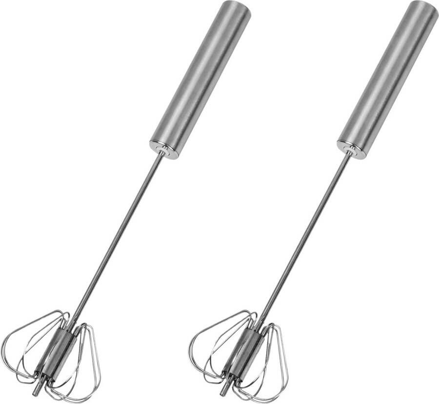 1 x halfautomatische garde roestvrijstalen garde ballongarde keuken eiergarde mini garde voor ei melk warme chocolademelk sauzen (30cm)