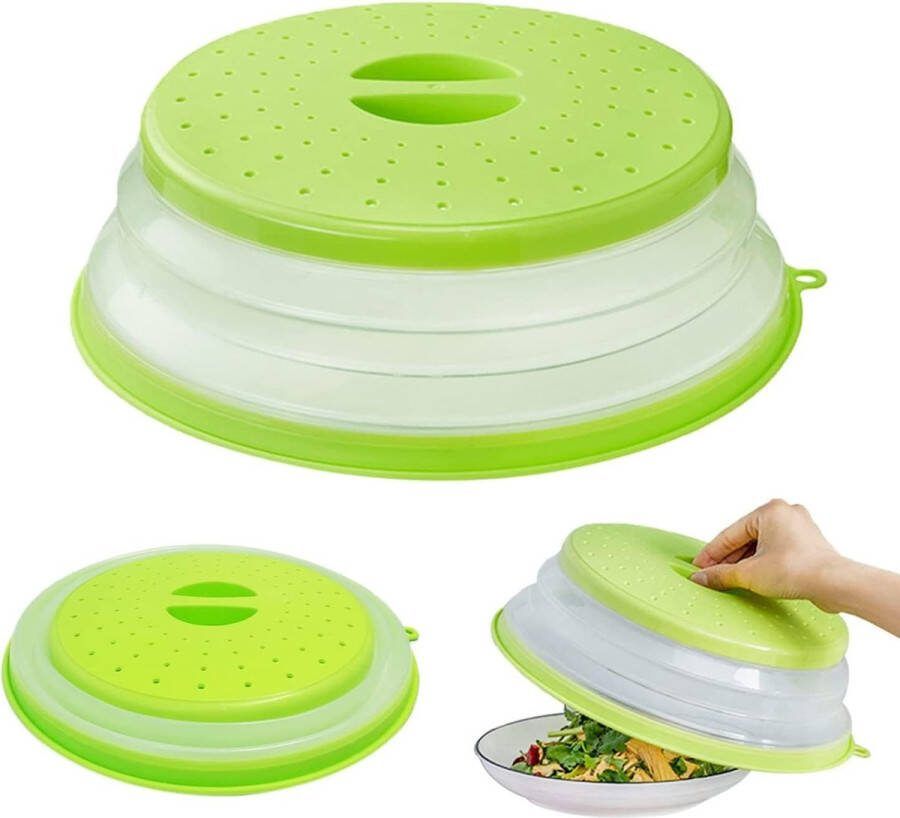 1 x magnetronafdekking 27 cm opvouwbare magnetronafdekking magnetronplaatafdekking voor fruit en groenten filtermand met stoomgaten voor verwarming en bescherming tegen spatwater