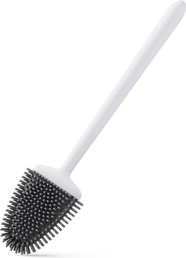 1 x siliconen toiletborstel vervangende borstel wit (alleen borstelkop)