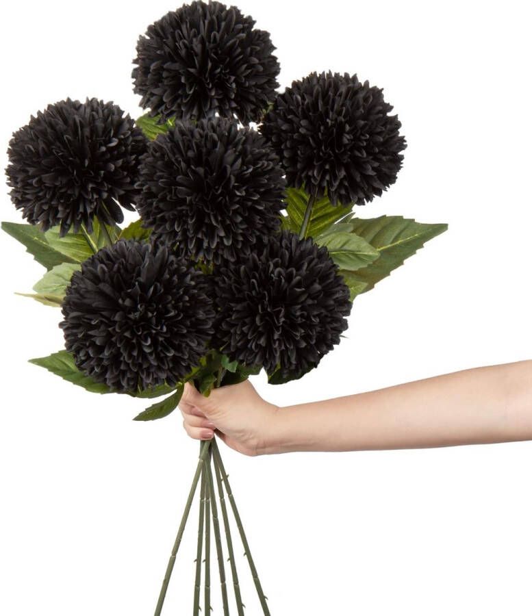 10 cm grote kunstbloemen hortensia met 63 cm lange steel 6 stuks zwarte kunsthortensia kunststof bloemen hortensia voor bruiloftsdecoratie woondecoratie kantoor tuinfeestdecoratie bloemstuk