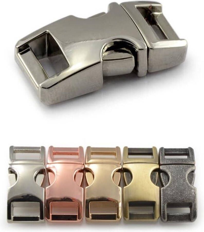 10-delige set metaal kliksluiting 3 8 inch clipsluiting steeksluiting titanium voor paracord-armbanden hondenhalsbanden rugzak