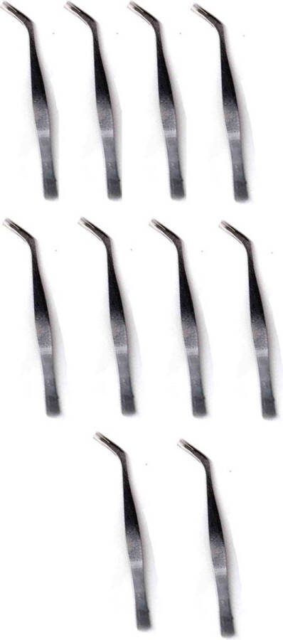 10 Hobby Pincetten 12cm Gebogen