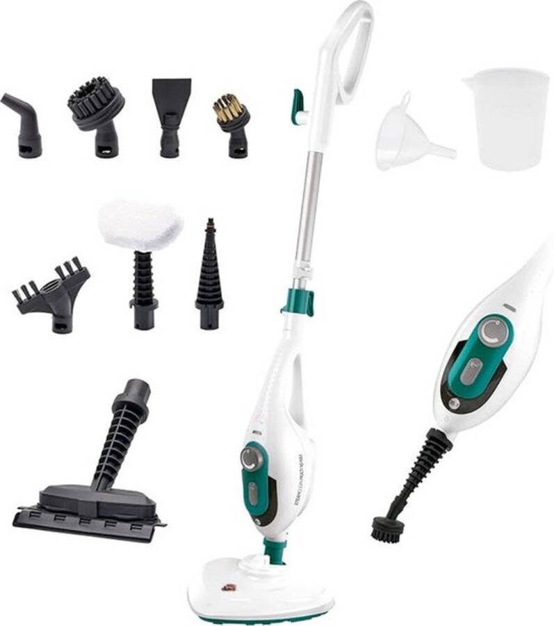 10 in 1 Stoomreiniger Vloerstoomreiniger 1500W Microvezel Vloerdoek Multifunctioneel Easyfix
