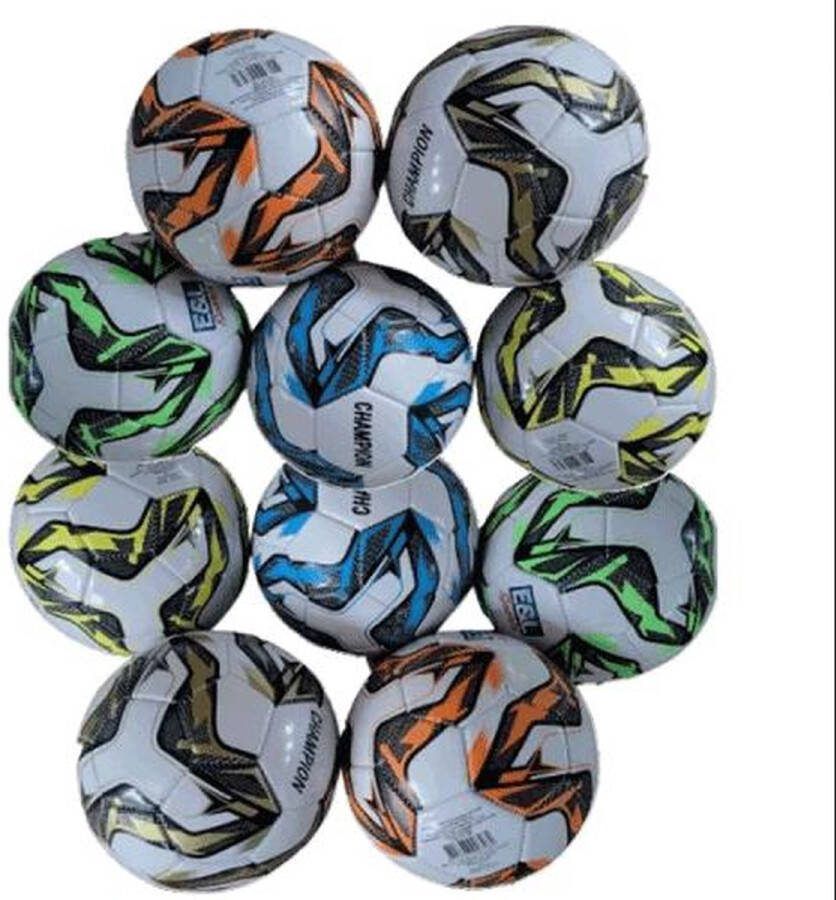 10 kunstlederen voetbal 14cm opgeblazen