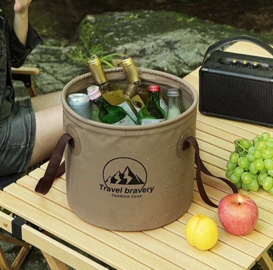 10 Liter Opvouwbare Emmer- Waterdichte Opvouwbare Gootsteen Emmer- Camping Emmer-Drank Koeler Vissen Opslag Emmer