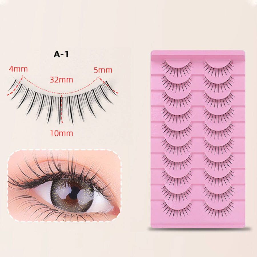 10 paar (A-1)- Nepwimpers Valse Wimpers 3D wimpers Natuurlijke uitstraling Gemakkelijk aan hoge kwaliteit wimpers wimper extension Stijlvol Fake eyelashes natuurlijk make up