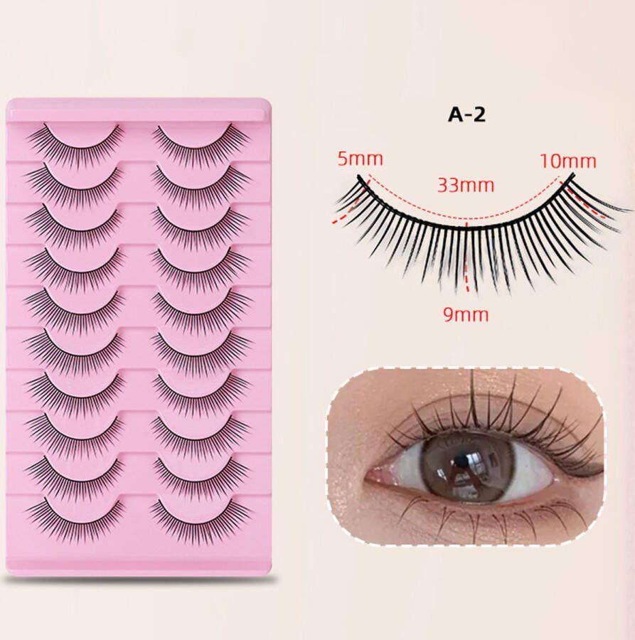 10 paar (A-2)- Nepwimpers Valse Wimpers 3D wimpers Natuurlijke uitstraling Gemakkelijk aan hoge kwaliteit wimpers wimper extension Stijlvol Fake eyelashes natuurlijk make up