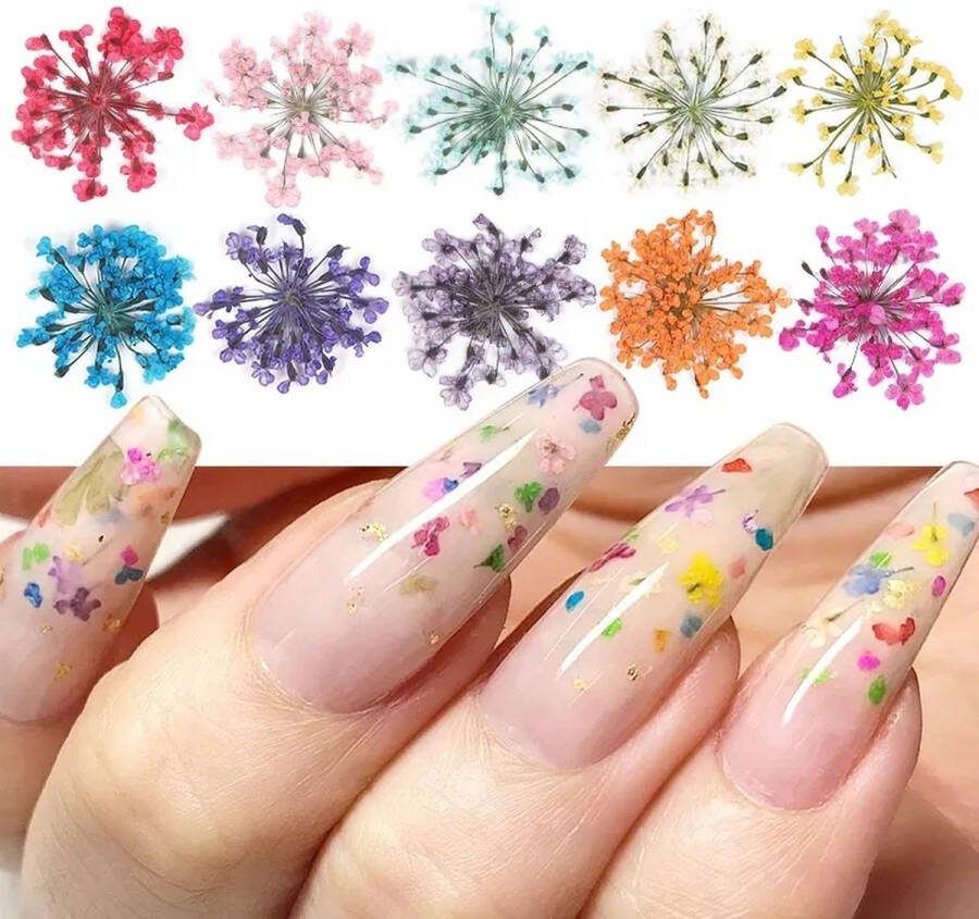 10 stuk multi kleur bloemen nagel stickers Nail arts stickers nieuwe design