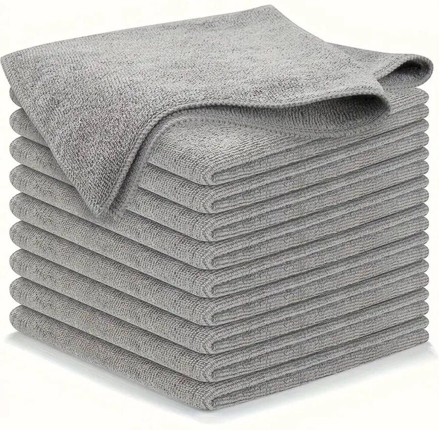 10 Stuks 25x25 cm Wasbare Schoonmaakdoekjes Microvezeldoekjes voor Auto en Huishouden Autoschoonmaakdoekjes