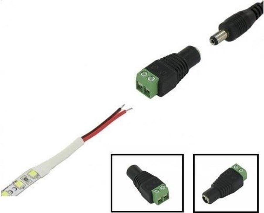 10 Stuks DC Female LED Strip connector 12-24V