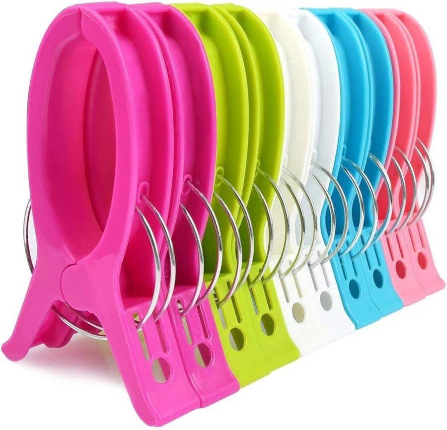 10 stuks extra grote strandhanddoekklemmen XXL wasknijpers strandhanddoekclips kunststof klemmen jumbo formaat handdoekklemmen voor strand zwembad dagelijkse wasgoed zware badhanddoek