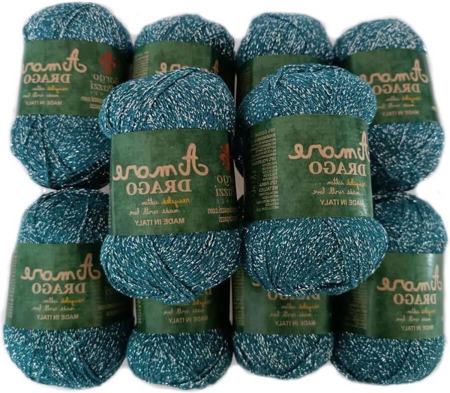 10 stuks katoenen bollen met Lurex Briljante garen voor glanzende en stijlvolle creaties zilver octanium 16