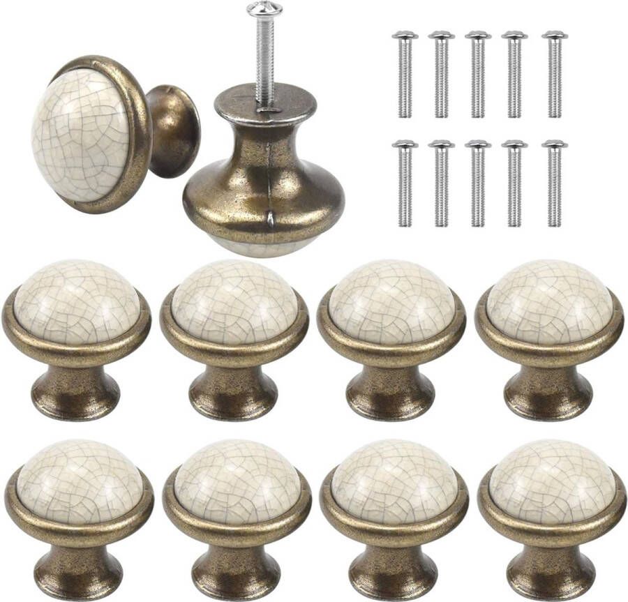 10 stuks knoppen voor kast lade keuken 33 mm vintage ladeknop keramische kastdeurknoppen deurgrepen ladegrepen commodeknoppen ladeknoppen set meubelknop