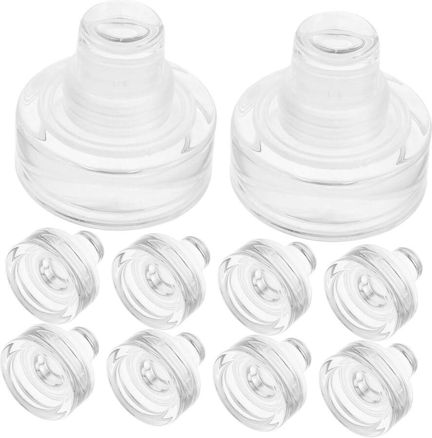 10 Stuks Kurk Dranken Champagne Stop Glazen Stoppers Wijnstop Flessenstoppers Afdichting Glazen Deksel