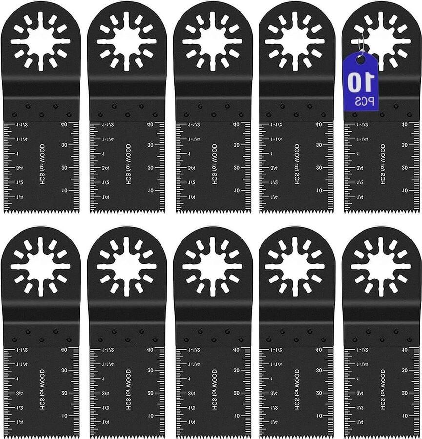 10 stuks multitool zaagbladen hout metaal kunststof universele accessoires snelspanner oscillerende accessoireset oscillerende zaagbladen