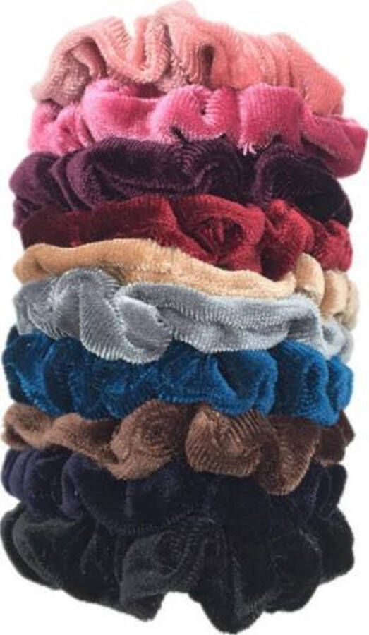 10 stuks Scrunchies Haar wokkel Satijn Zacht Elastisch haar bandje gekleurd Kwalitatief Elastiek