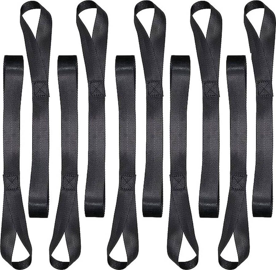 10 Stuks Sjorbanden Tie-Down Straps Spanbanden Lussen en sjorriemen Zachte lussen spanbanden voor aanhangers motorfietsen scooters fietsen terreinwagens