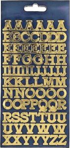 10 vel alfabet stickervellen goud 10x alfabetstickers gouden letterstickers stickers letter 15 mm kerstkaarten feestdagen